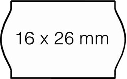 Prijsetiket 16x26mm Open-Data S14/Sato Judo permanent wit 1000 stuks