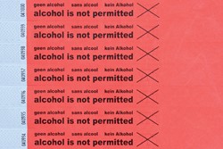 Polsbandje CombiCraft alcohol not permitted rood 100 stuks