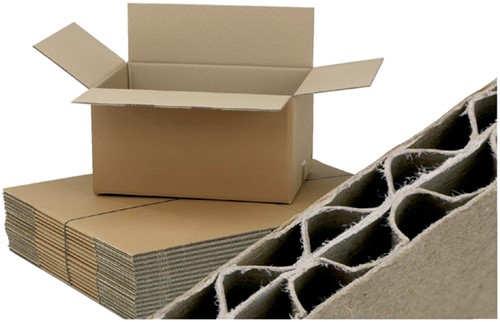 Amerikaanse vouwdoos CleverPack 586x386x386mm BC-golf bruin 5 stuks