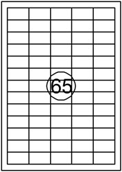 Etiket Quantore 38.1x21.2mm 6500 stuks