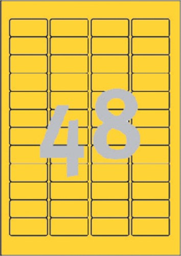 Etiket Avery L6041-20 45.7x21.2mm geel 960 stuks-3