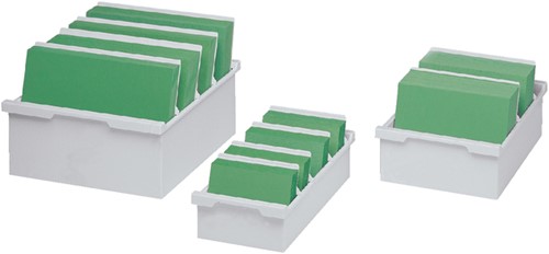 Kaartenbak Exacompta A6 trog kunststof grijs-3
